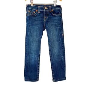 TRUE RELIGION Stella Jeans Cotton Stretch Dark Wash Bootcut Girls Size 7
